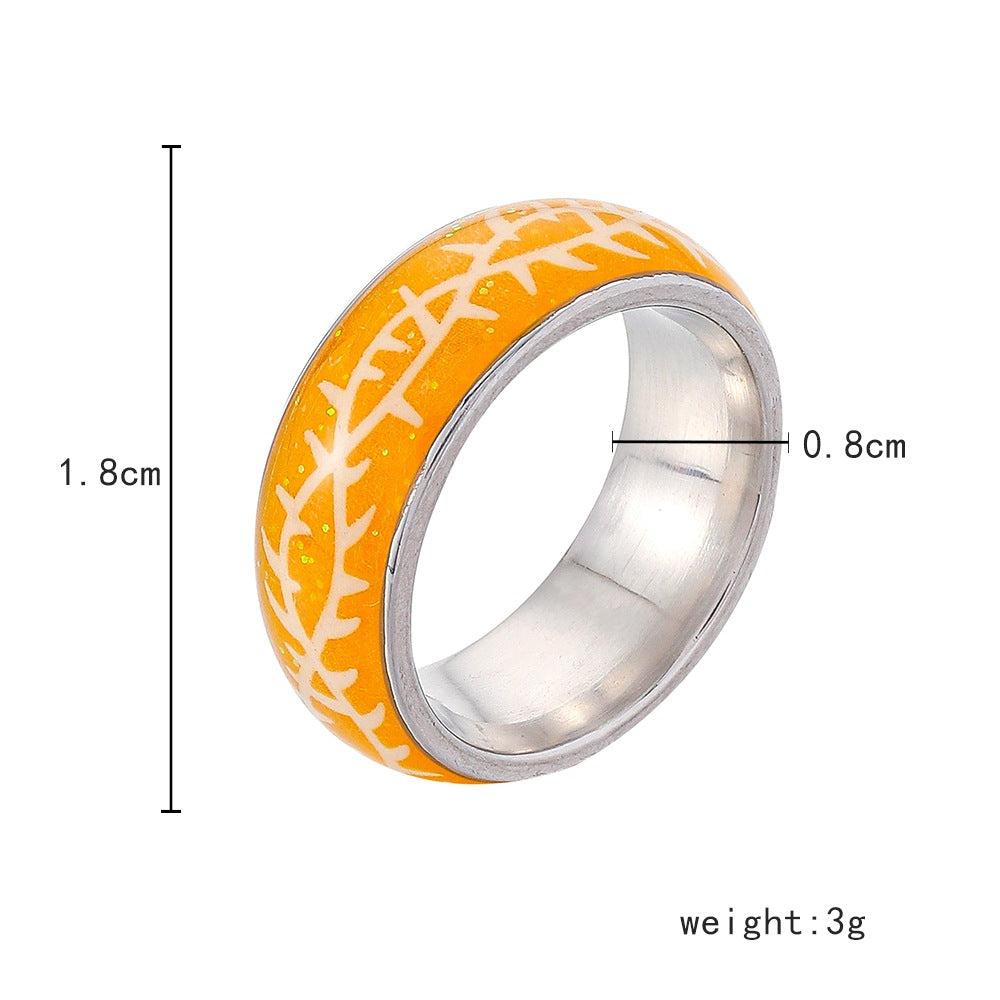 Luminous Crack Ring in Stainless Steel Design