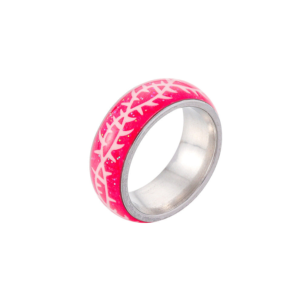 Luminous Crack Ring in Stainless Steel Design