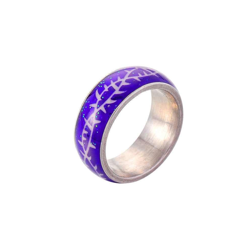 Luminous Crack Ring in Stainless Steel Design